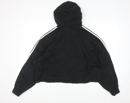 Womens UK Size 10 adidas Black Pullover Hoodie