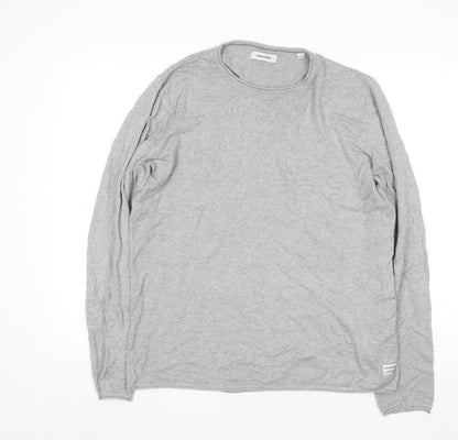 Mens UK Size L JACK & JONES Grey Pullover Jumper