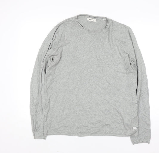 Mens UK Size L JACK & JONES Grey Pullover Jumper