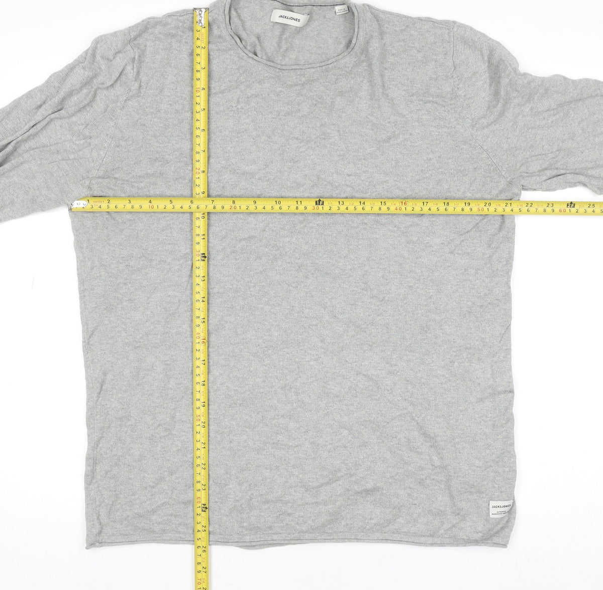 Mens UK Size L JACK & JONES Grey Pullover Jumper