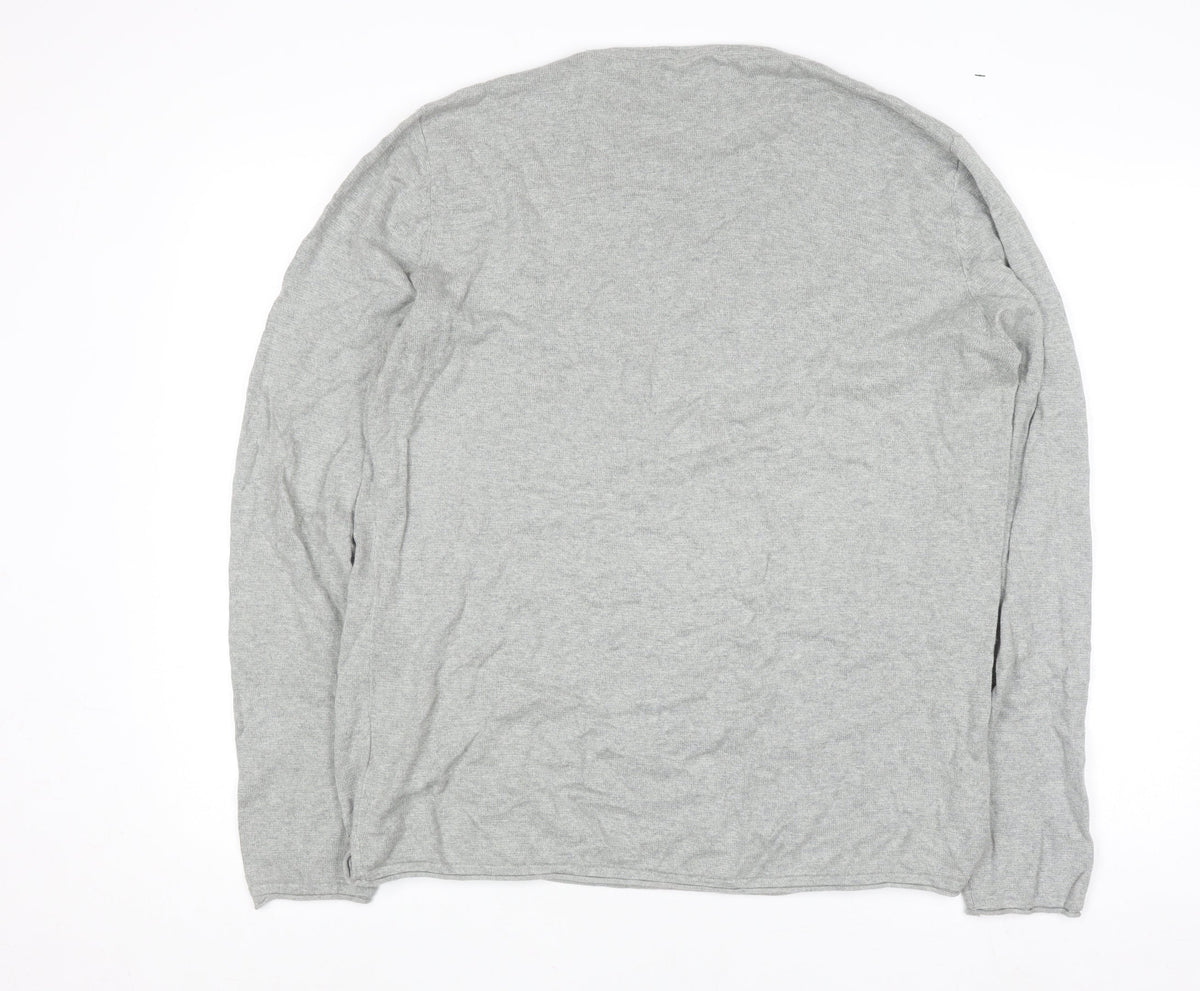 Mens UK Size L JACK & JONES Grey Pullover Jumper