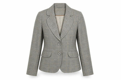Next Petite Grey Check Two-Button Blazer Size 6 Women’s Tailored Jacket