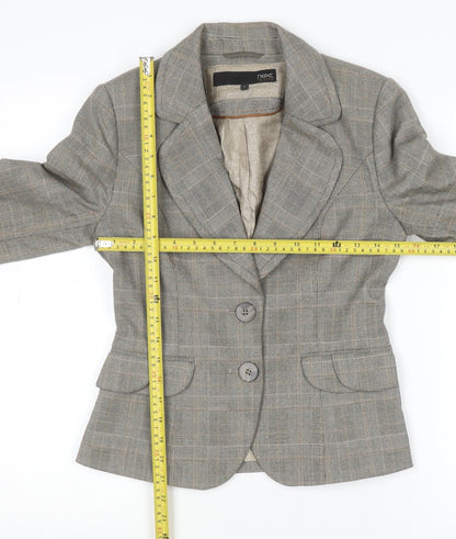 Next Petite Grey Check Two-Button Blazer Size 6 Women’s Tailored Jacket