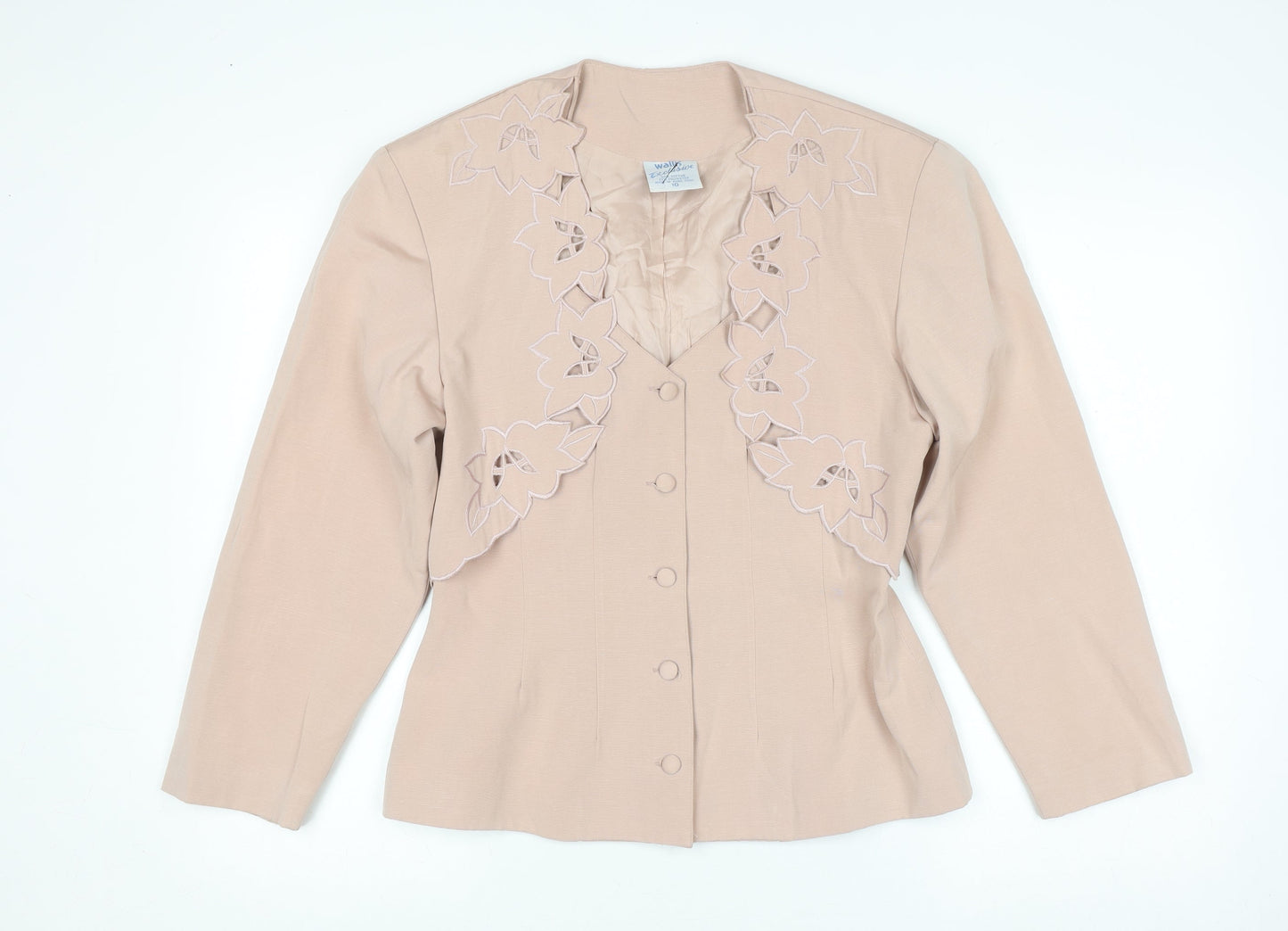 Womens UK Size 10 Wallis Regular Beige Suit Jacket