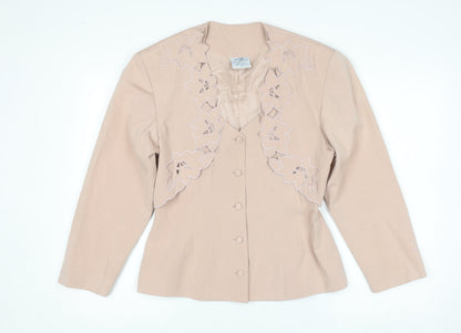 Womens UK Size 10 Wallis Regular Beige Suit Jacket