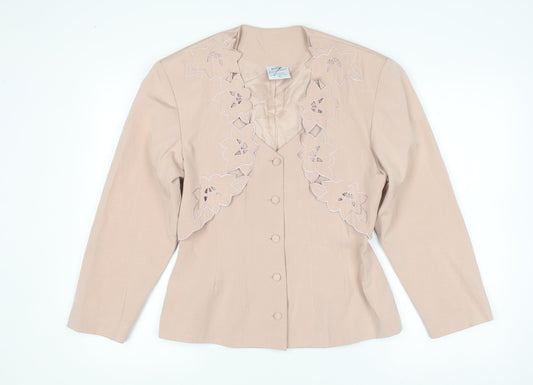 Womens UK Size 10 Wallis Regular Beige Suit Jacket