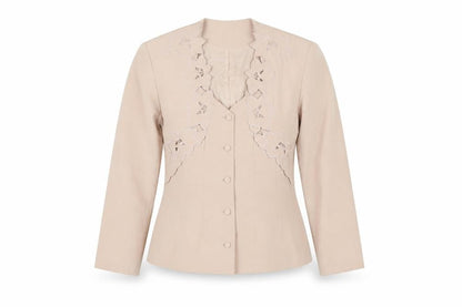 Womens UK Size 10 Wallis Regular Beige Suit Jacket