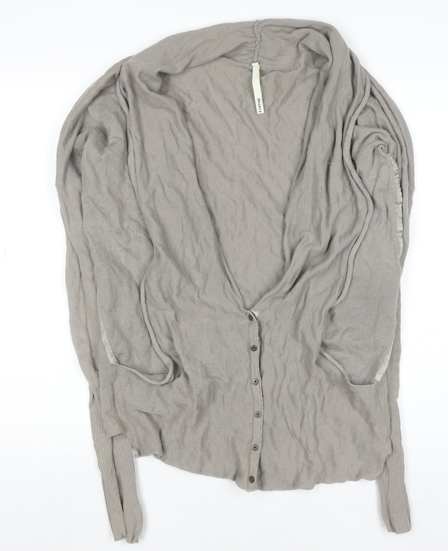 Womens UK Size L Firetrap Beige Cardigan Jumper