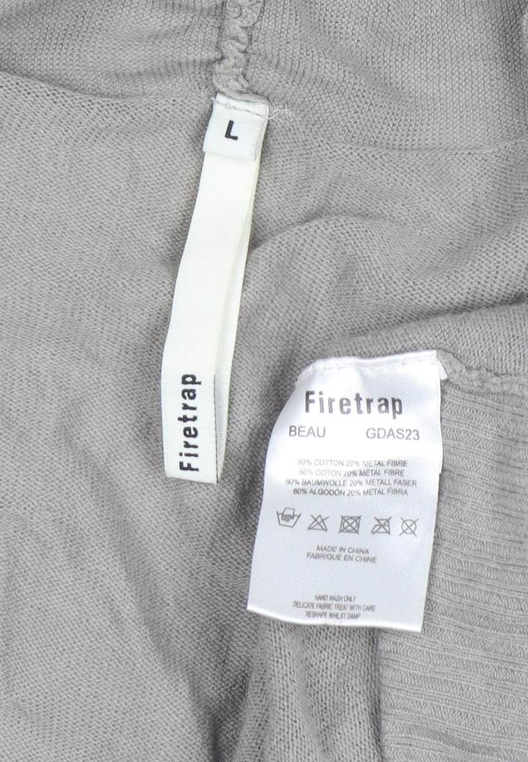 Womens UK Size L Firetrap Beige Cardigan Jumper