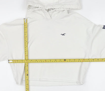 Womens UK Size S Hollister White Pullover Hoodie