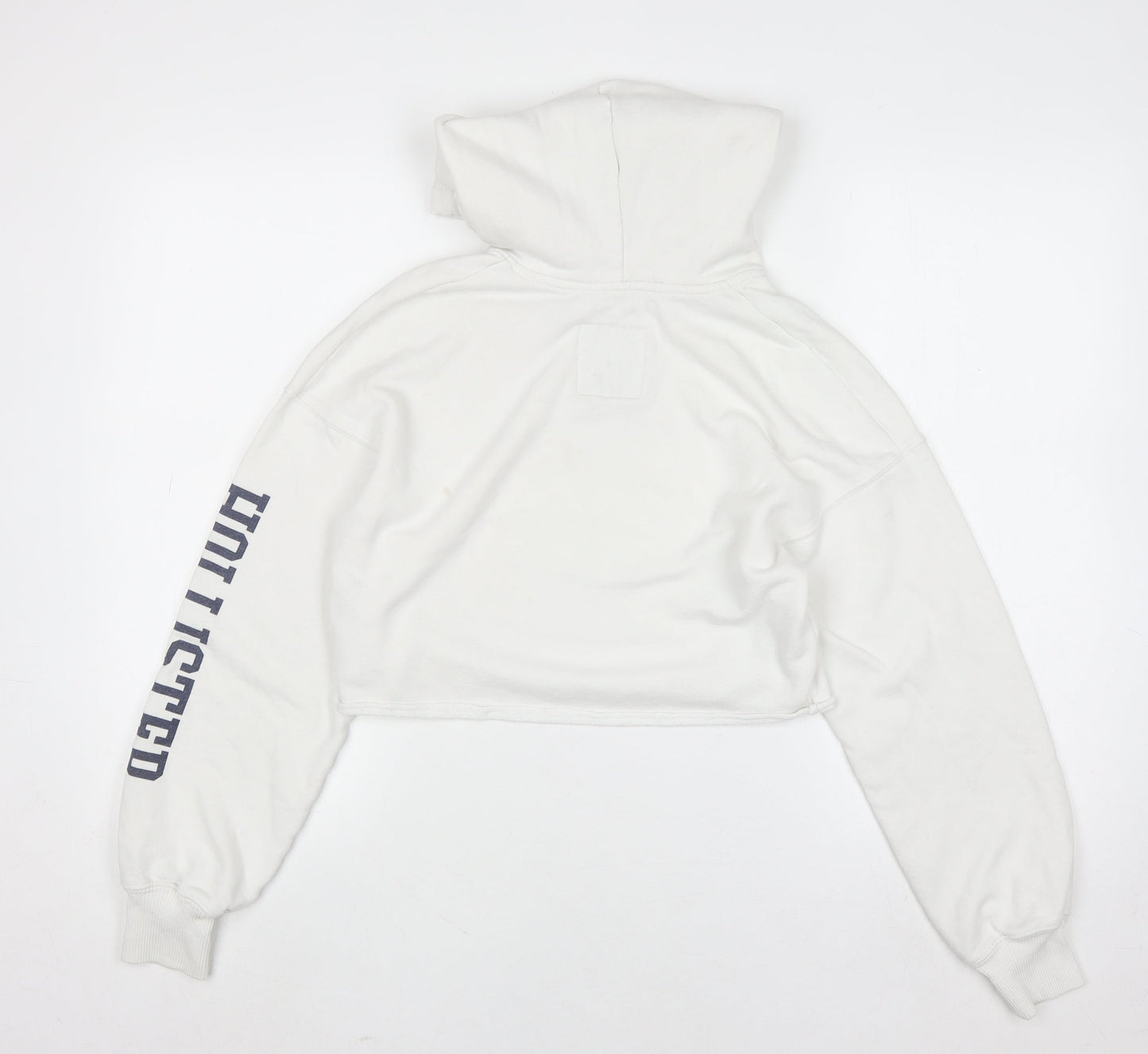 Womens UK Size S Hollister White Pullover Hoodie