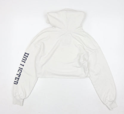 Womens UK Size S Hollister White Pullover Hoodie