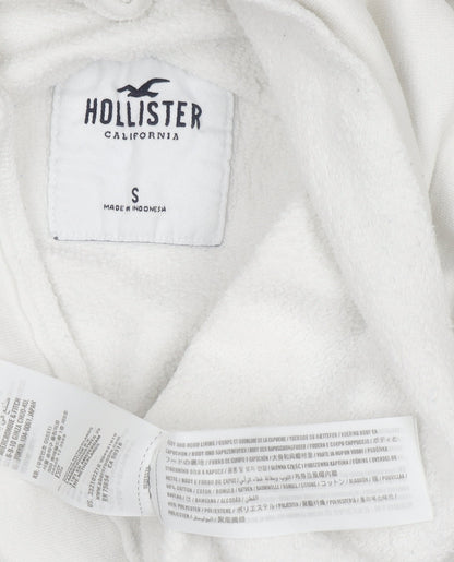 Womens UK Size S Hollister White Pullover Hoodie