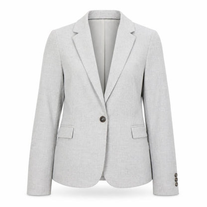 Zara Basic Women's Grey Blazer Size S Single Breasted Classic Workwear