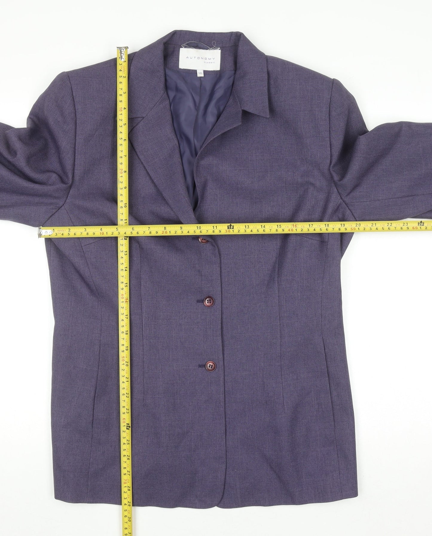 Womens UK Size 16 Autonomy Regular Purple Blazer