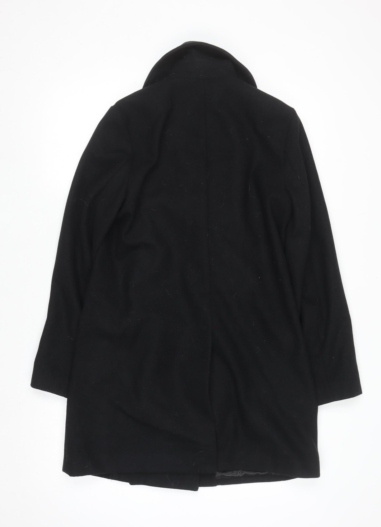 Womens UK Size 8 H&M Black Pea Coat