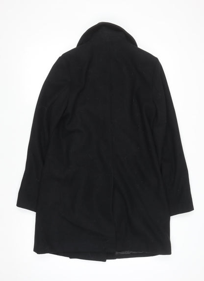 Womens UK Size 8 H&M Black Pea Coat