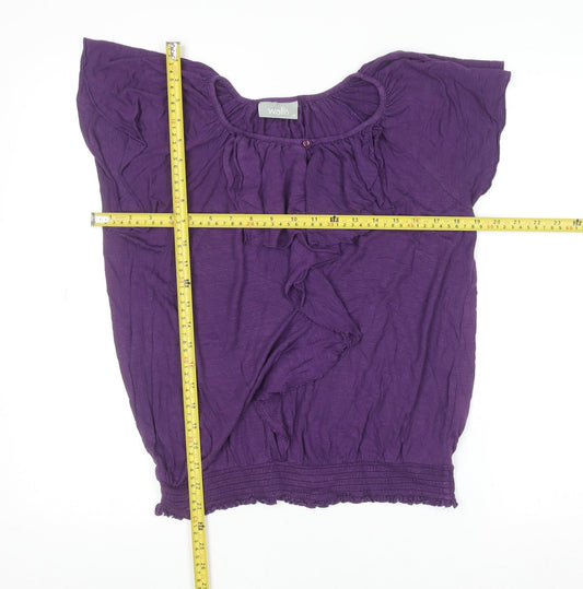 Womens UK Size 16 Wallis Purple Tunic Blouse