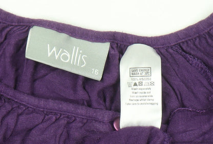 Womens UK Size 16 Wallis Purple Tunic Blouse