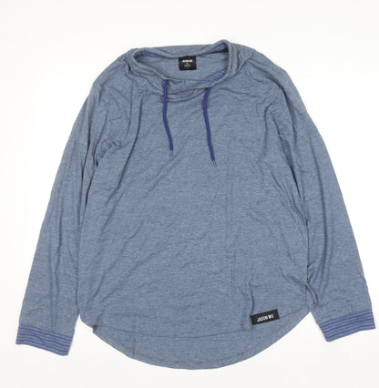 Jason Wu Men’s Blue Long Sleeve High Neck Casual Top Size L