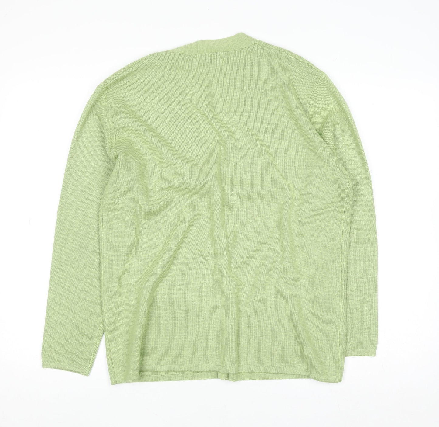 Womens UK Size 12/14 Damart Green Cardigan Jumper