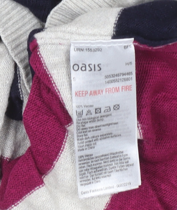 Womens UK Size S Oasis Multicoloured Pullover Jumper