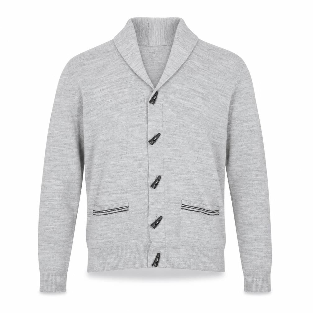Mens UK Size M Roberto Island Grey Cardigan Jumper