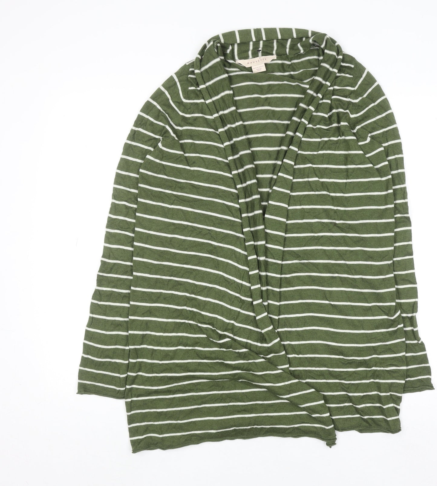 Womens UK Size 14 Mauvette Green Cardigan Jumper