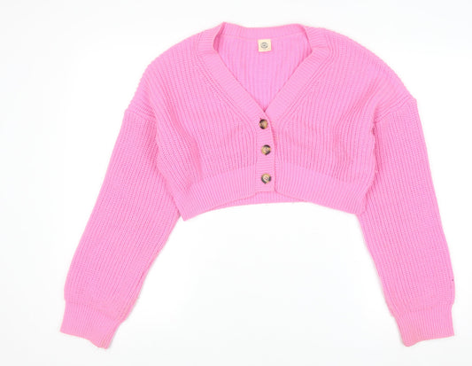 Womens UK Size S Urban Outfitters Pink Cardigan Jumper