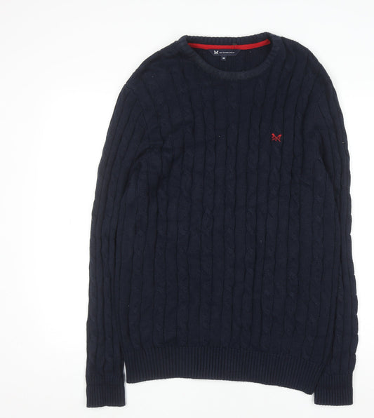 Mens UK Size M Crew Clothing Company Blue Pullover Jumper