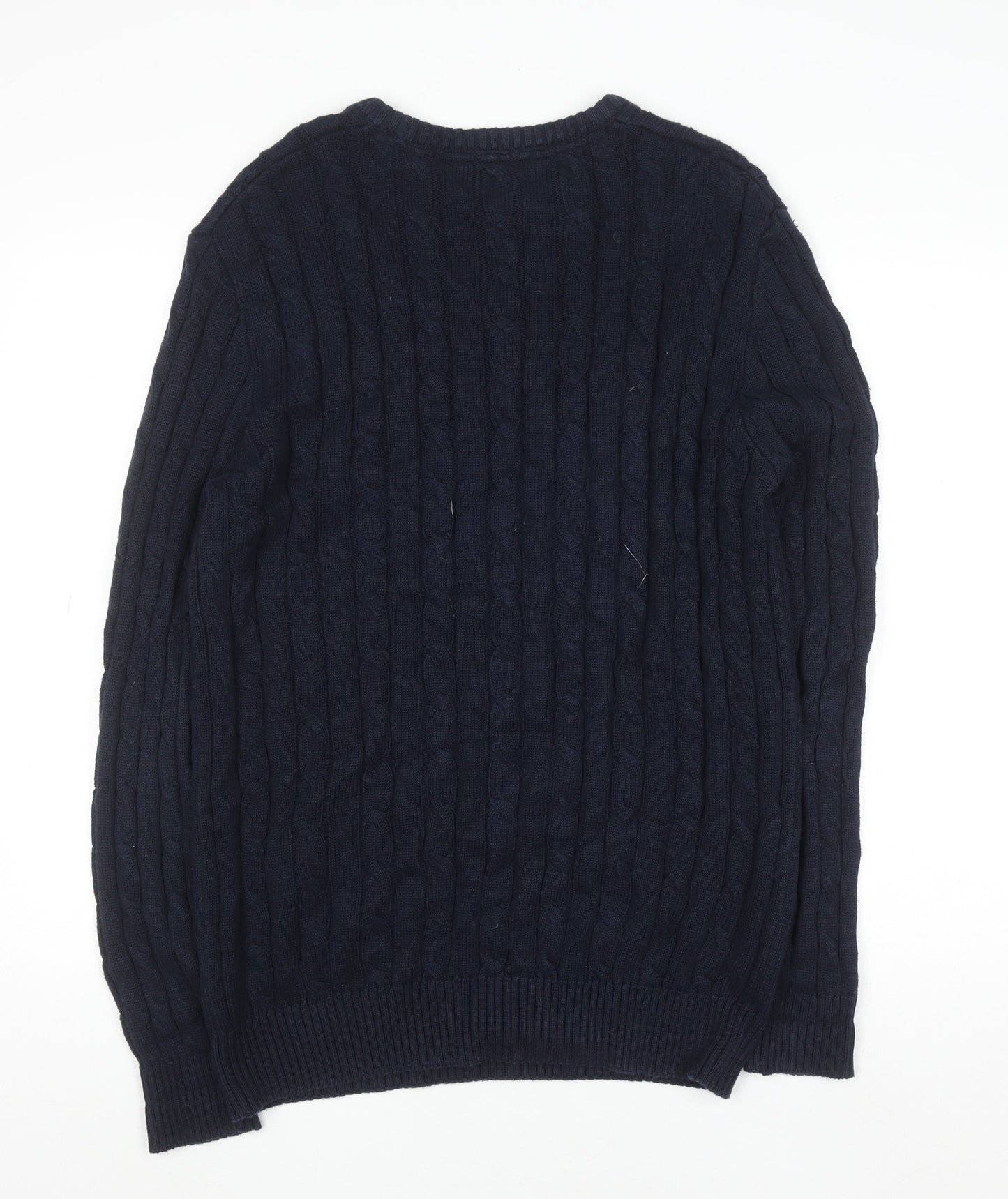 Mens UK Size M Crew Clothing Company Blue Pullover Jumper