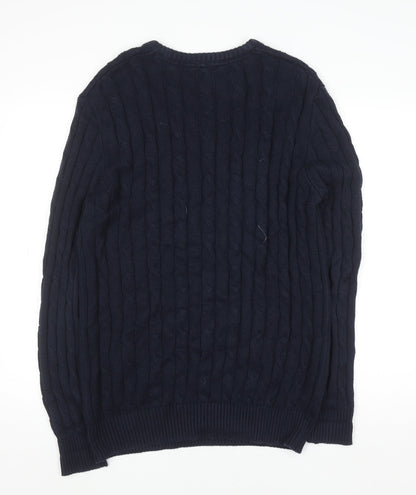 Mens UK Size M Crew Clothing Company Blue Pullover Jumper