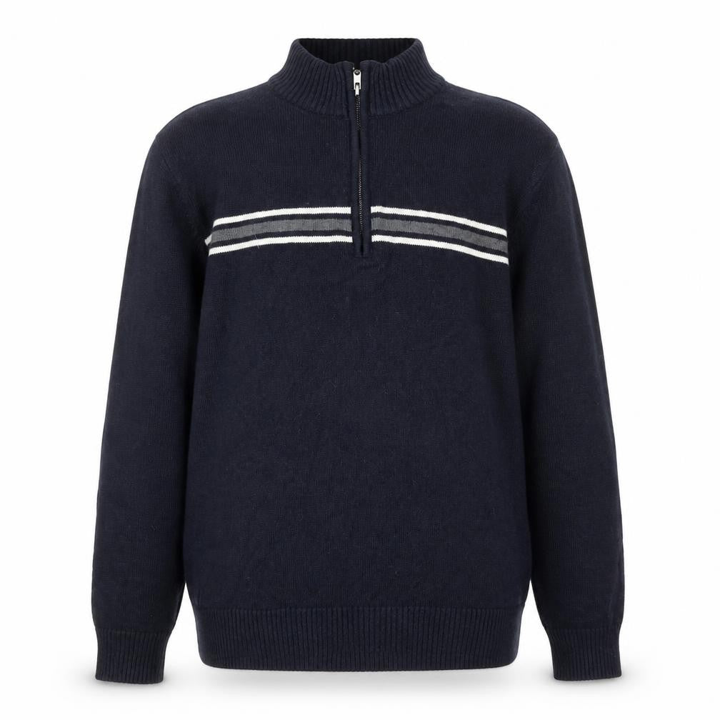 Mens UK Size L G.H. Bass & Co. Blue 1/2 Zip Jumper