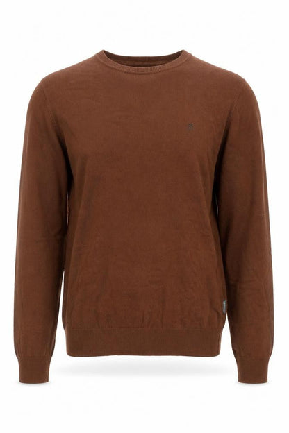 Peter Werth Men's Brown Cotton Crew Neck Jumper Size M