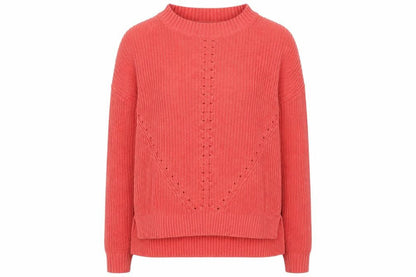 FatFace Women’s Pink Cotton Mock Neck Knit Jumper Size 12
