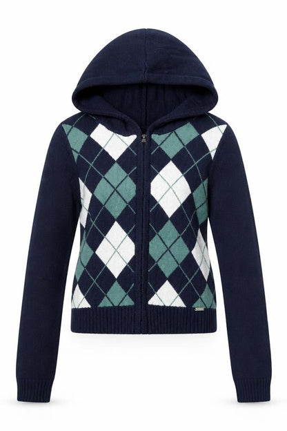 Womens UK Size XS Hollister Blue Full Zip Hoodie