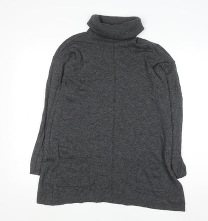 Womens UK Size 8 Fat Face Grey Tunic Jumper