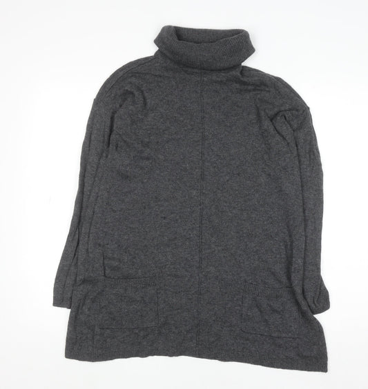 Womens UK Size 8 Fat Face Grey Tunic Jumper