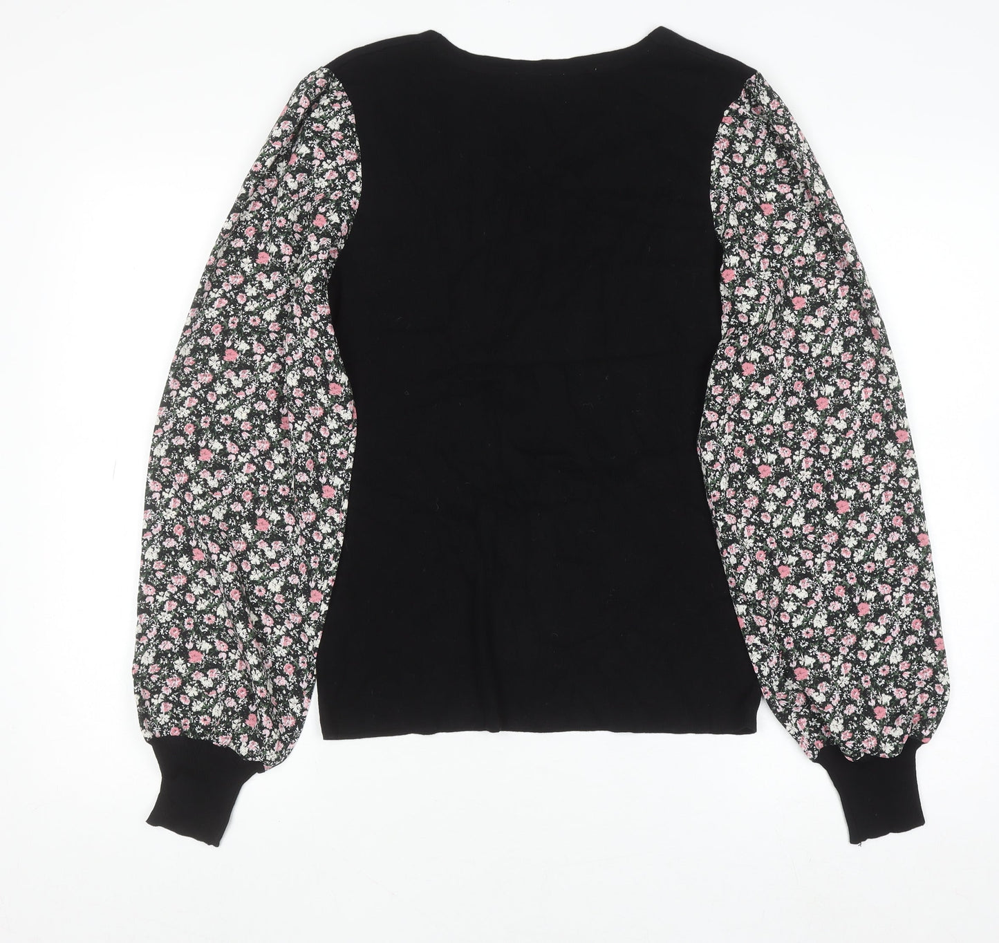 Womens UK Size 14 M&Co Black Tunic Blouse
