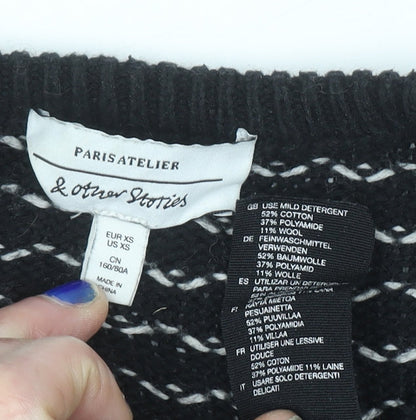 Womens UK Size XS & Other Stories Black Pullover Jumper