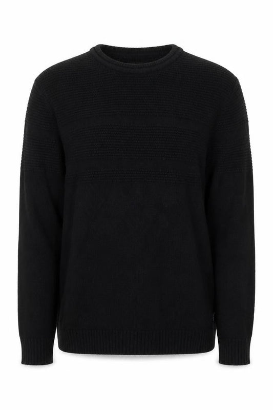 Front view of Only & Sons unisex adults black s pullover knit jumper