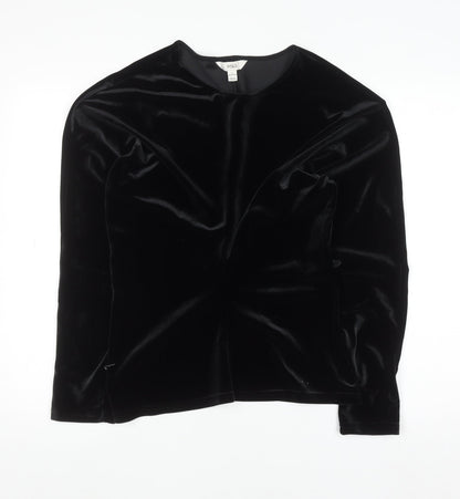 Womens UK Size 12 Marks and Spencer Black Basic Blouse