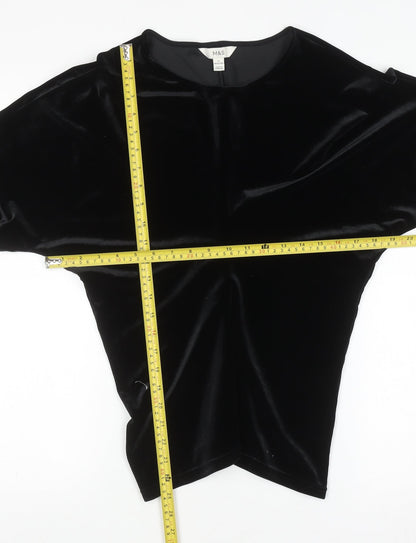 Womens UK Size 12 Marks and Spencer Black Basic Blouse