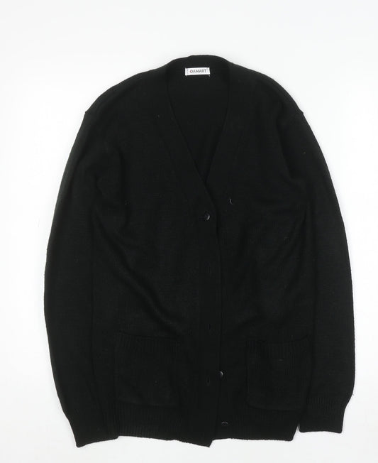 Womens UK Size XS Damart Black Cardigan Jumper
