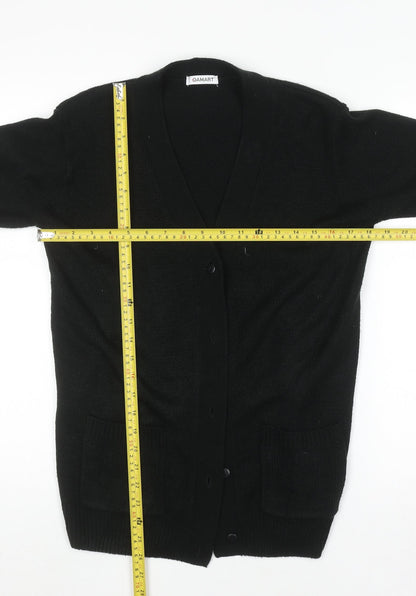 Womens UK Size XS Damart Black Cardigan Jumper