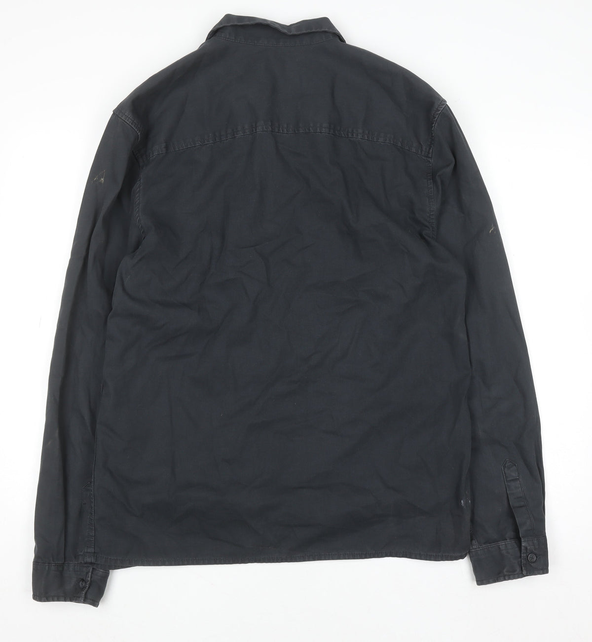 Topman Men’s Black Cotton Zip Overshirt Jacket Size L