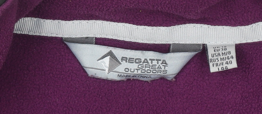 Womens UK Size 10 Regatta Black Full Zip Sweatshirt