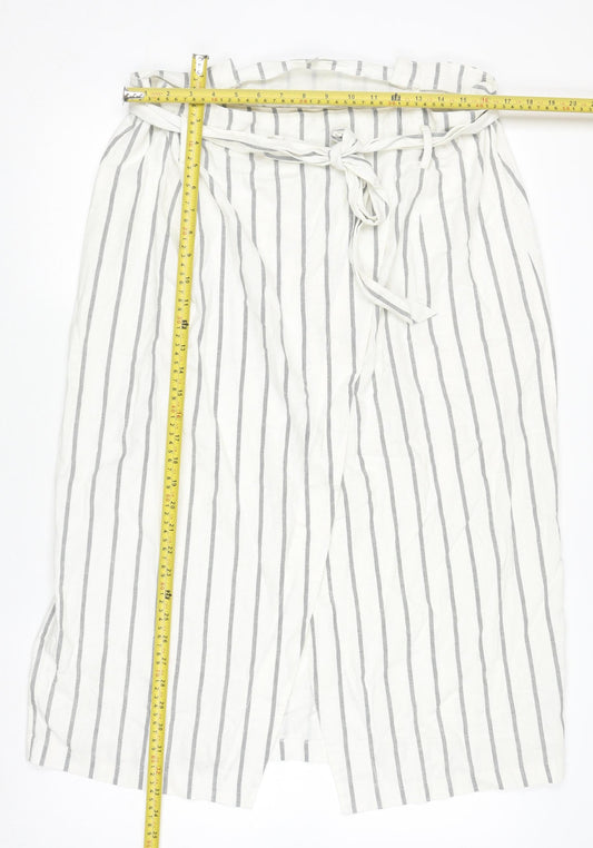 Womens UK Size 18 ASOS Wrap Linen Skirt