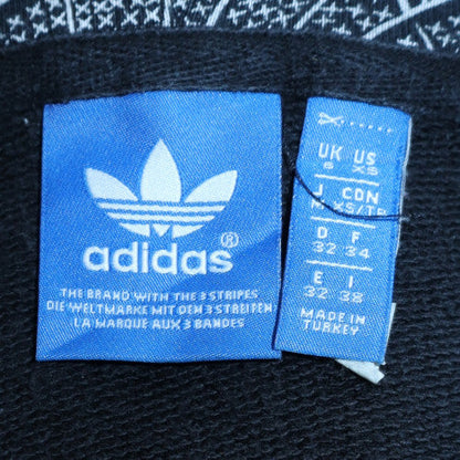 Womens UK Size 8 adidas Black Full Zip Hoodie