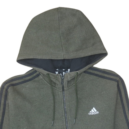 Mens UK Size XL adidas Green Full Zip Hoodie